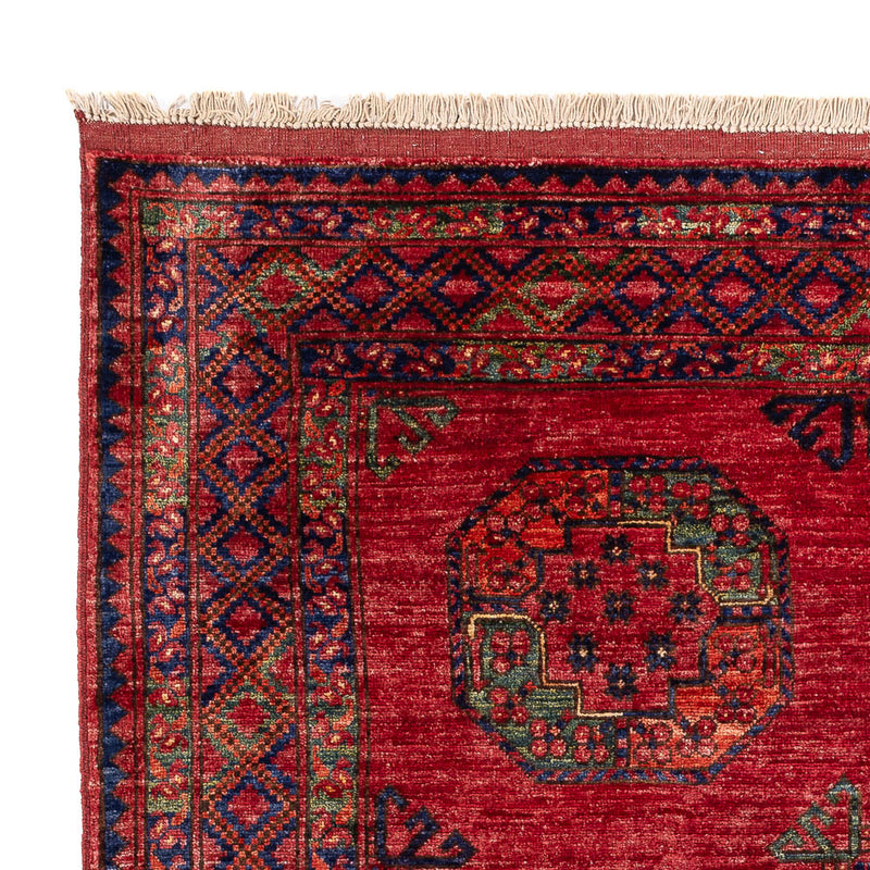 Tappeto afgano - Kunduz - 194 x 156 cm - rosso