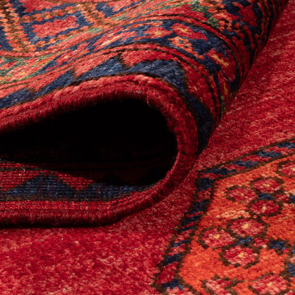 Tappeto afgano - Kunduz - 194 x 156 cm - rosso