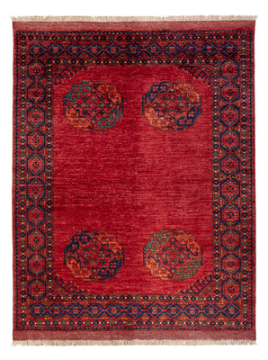 Tappeto afgano - Kunduz - 198 x 155 cm - rosso