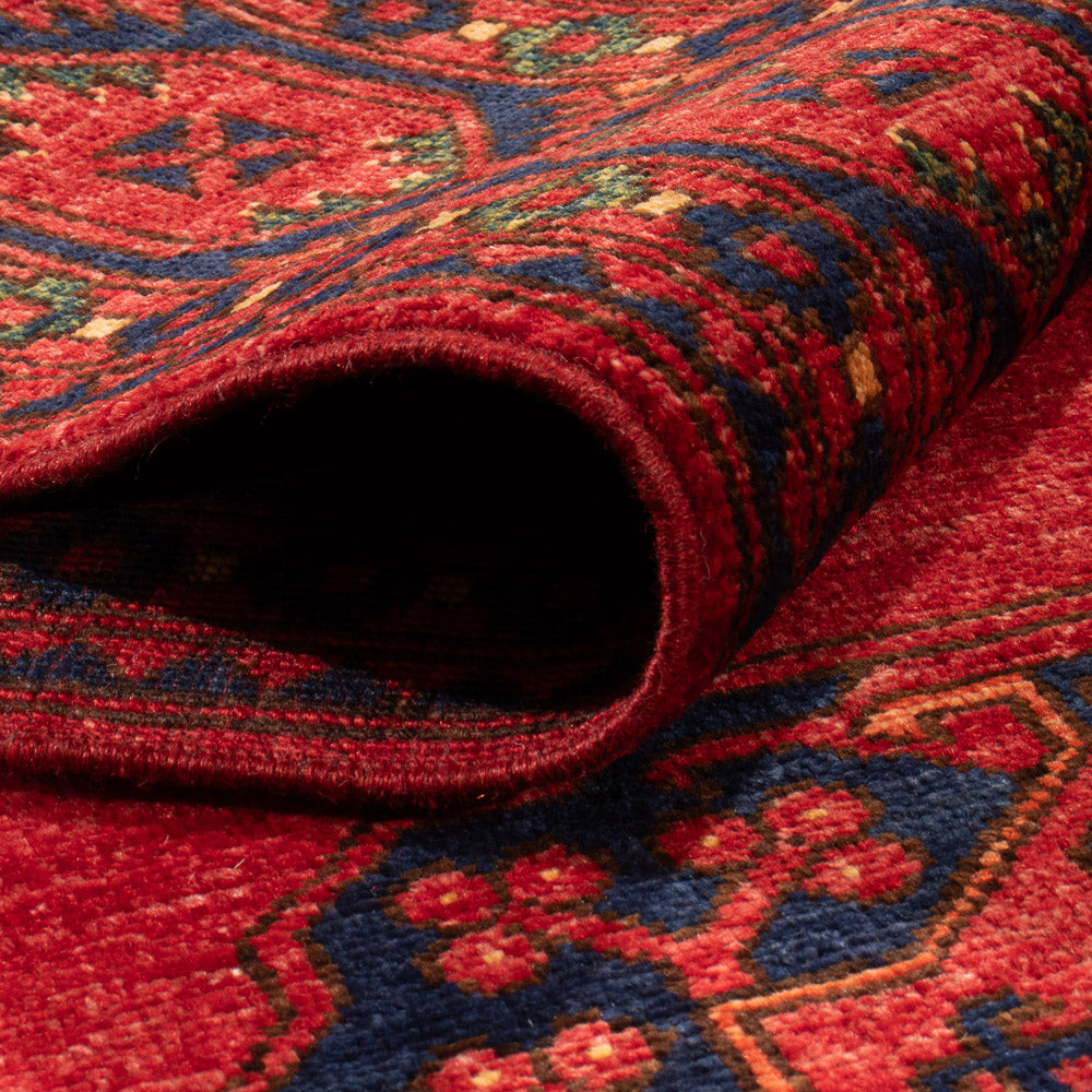 Tappeto afgano - Kunduz - 198 x 155 cm - rosso