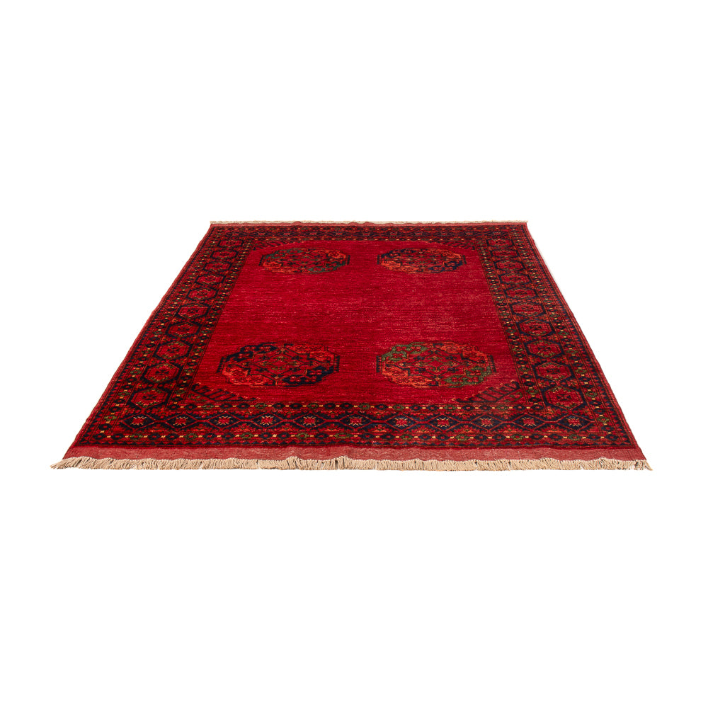 Tappeto afgano - Kunduz - 198 x 155 cm - rosso