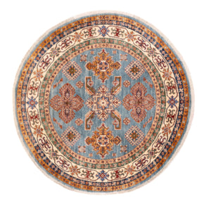 Tappeto Ziegler - Kazak rotondo  - 148 x 147 cm - blu