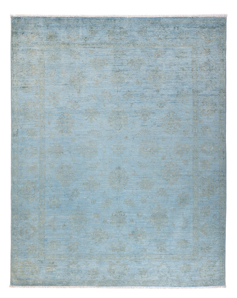 Tappeto Ziegler - Moderno - Vintage/Tinto di moda - 194 x 149 cm - blu chiaro