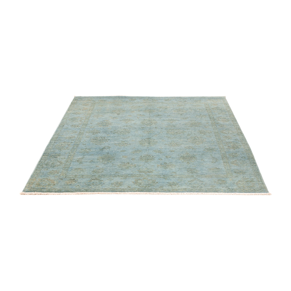 Tappeto Ziegler - Moderno - Vintage/Tinto di moda - 194 x 149 cm - blu chiaro