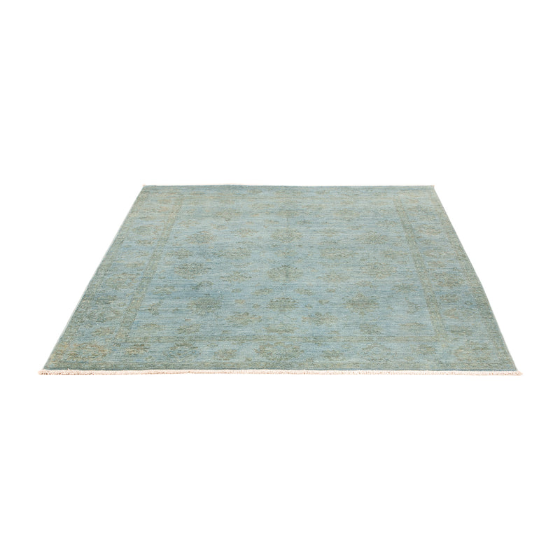 Tappeto Ziegler - Moderno - Vintage/Tinto di moda - 194 x 149 cm - blu chiaro