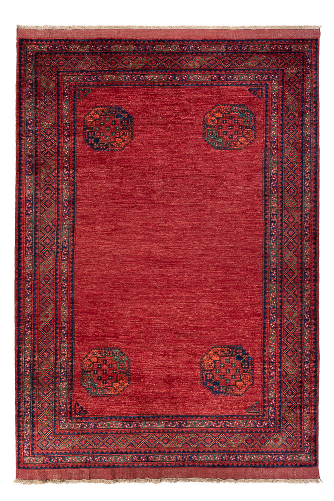 Tappeto afgano - Kunduz - 294 x 206 cm - rosso