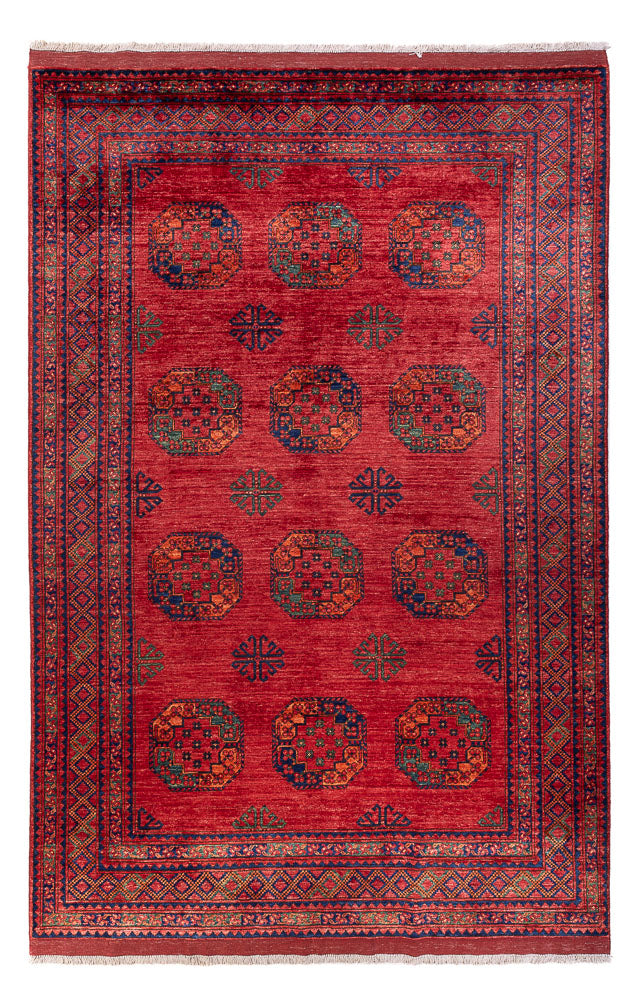 Tappeto afgano - Kunduz - 305 x 203 cm - rosso