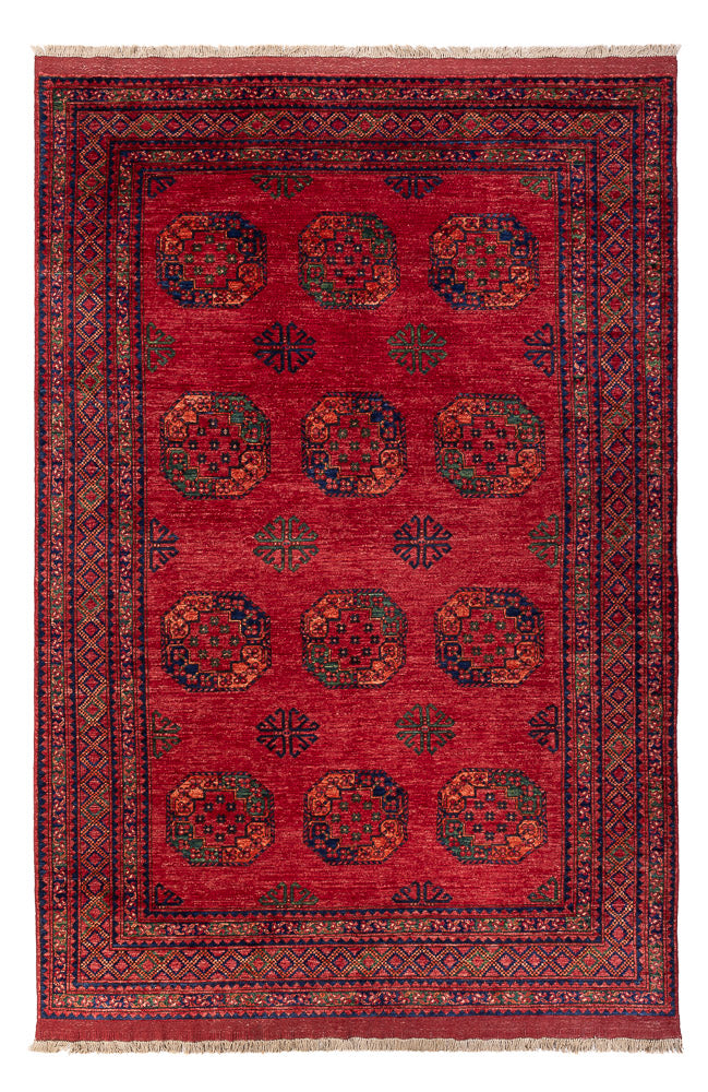 Tappeto afgano - Kunduz - 298 x 201 cm - rosso