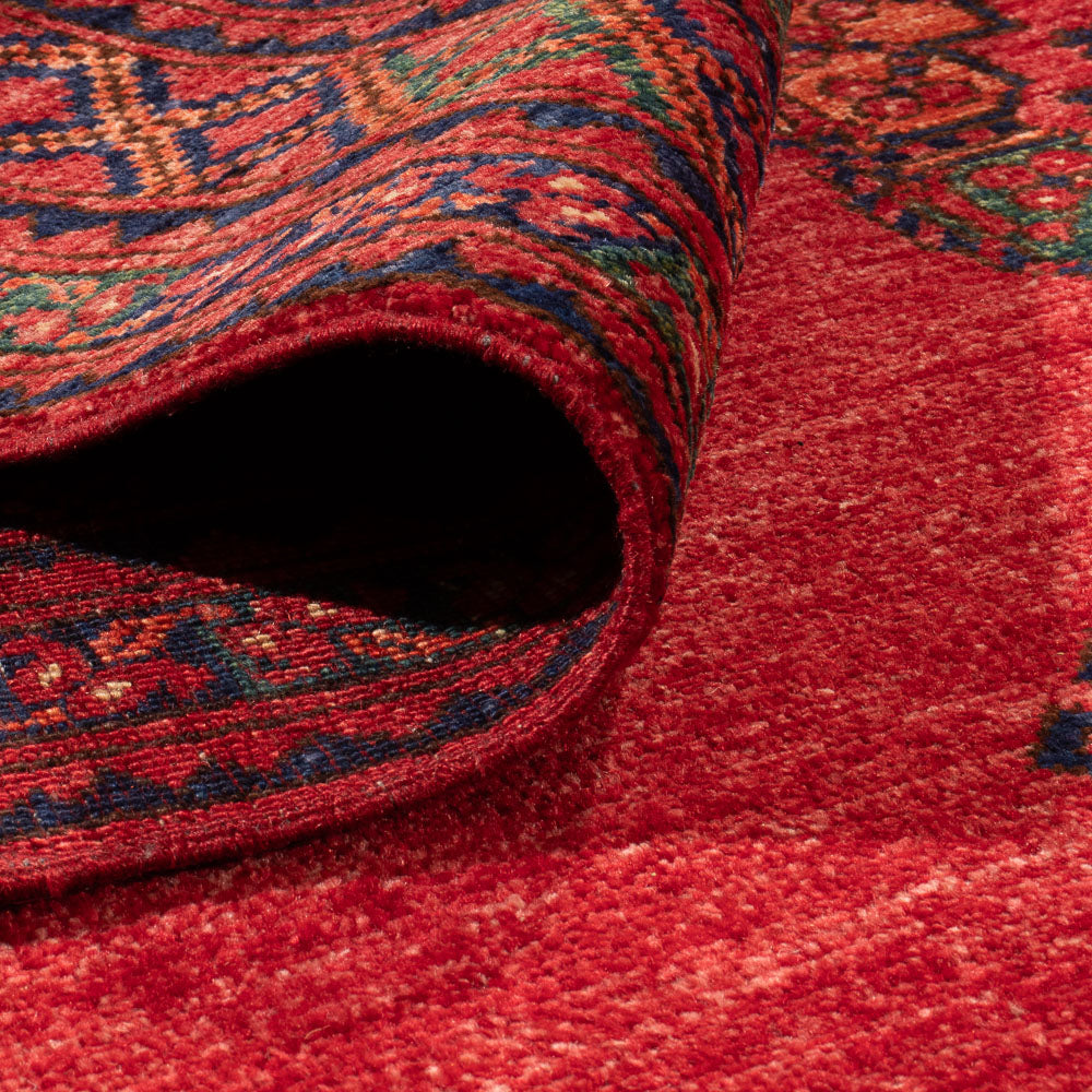 Tappeto afgano - Kunduz - 298 x 201 cm - rosso