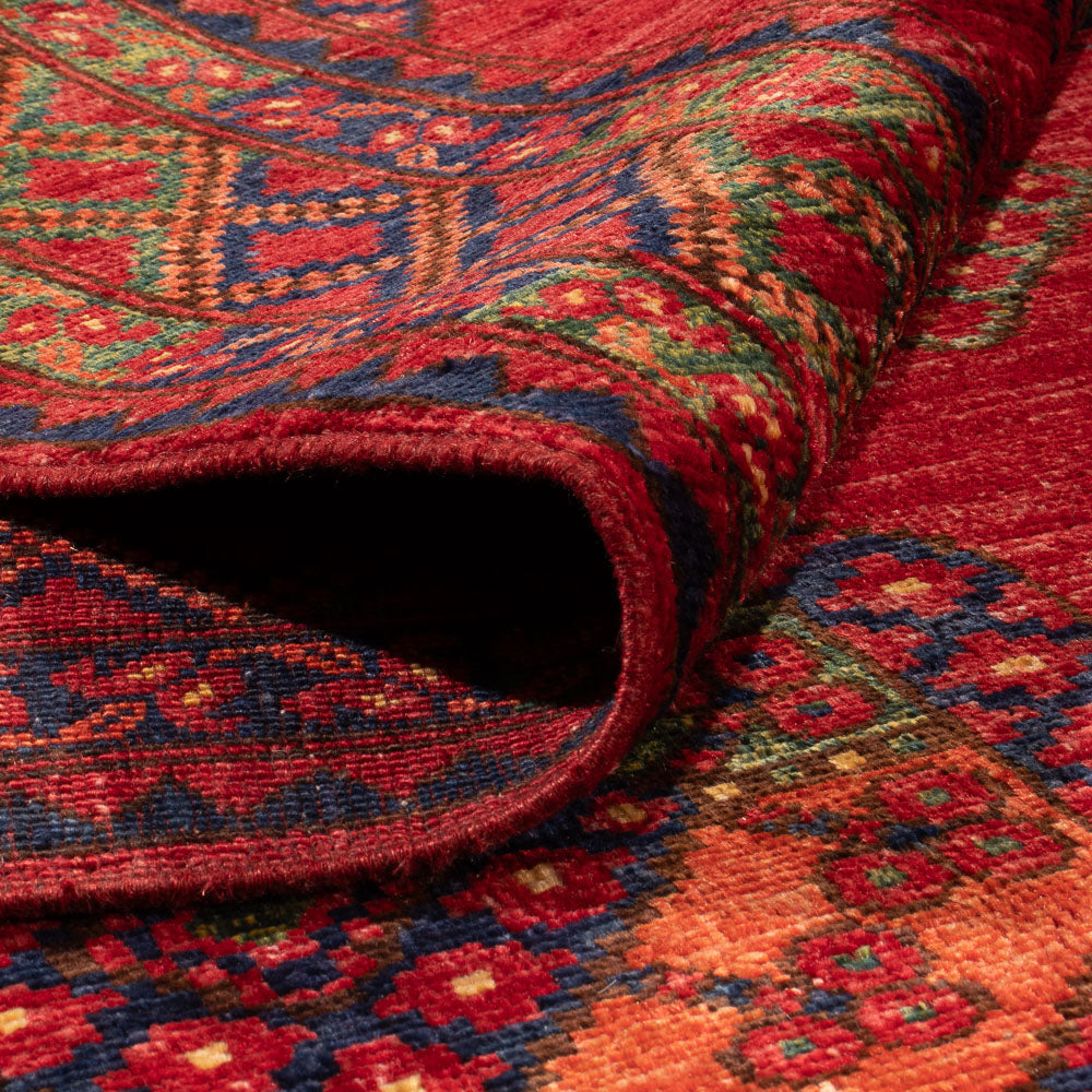 Tappeto afgano - Kunduz - 301 x 200 cm - rosso