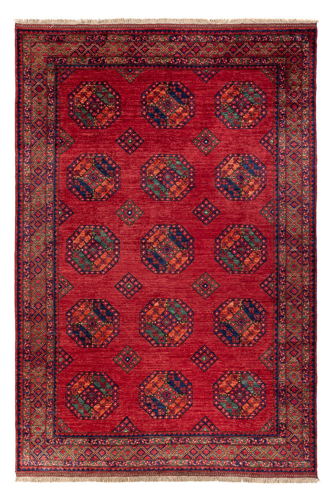 Tappeto afgano - Kunduz - 300 x 206 cm - rosso