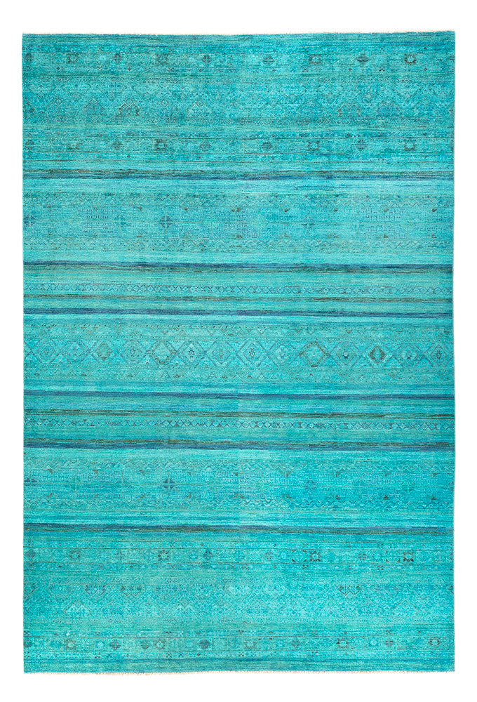 Tappeto Ziegler - Moderno - Vintage/Tinto di moda - 295 x 207 cm - turchese