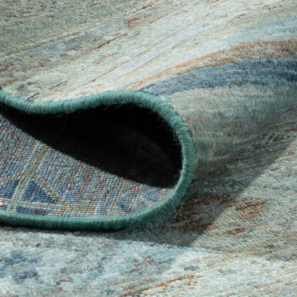 Tappeto Ziegler - Shal - Vintage/Tinto di moda - 288 x 207 cm - blu chiaro