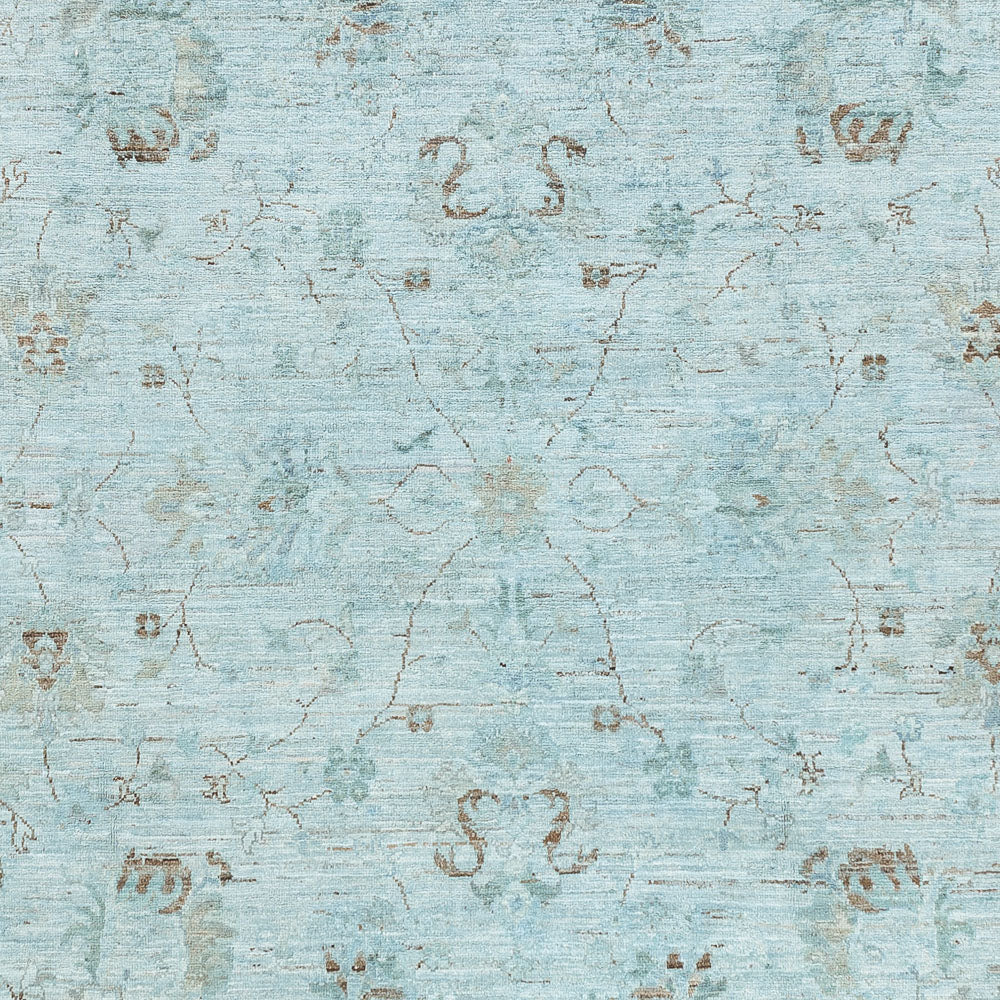 Tappeto Ziegler - Moderno - Vintage/Tinto di moda - 300 x 202 cm - blu chiaro