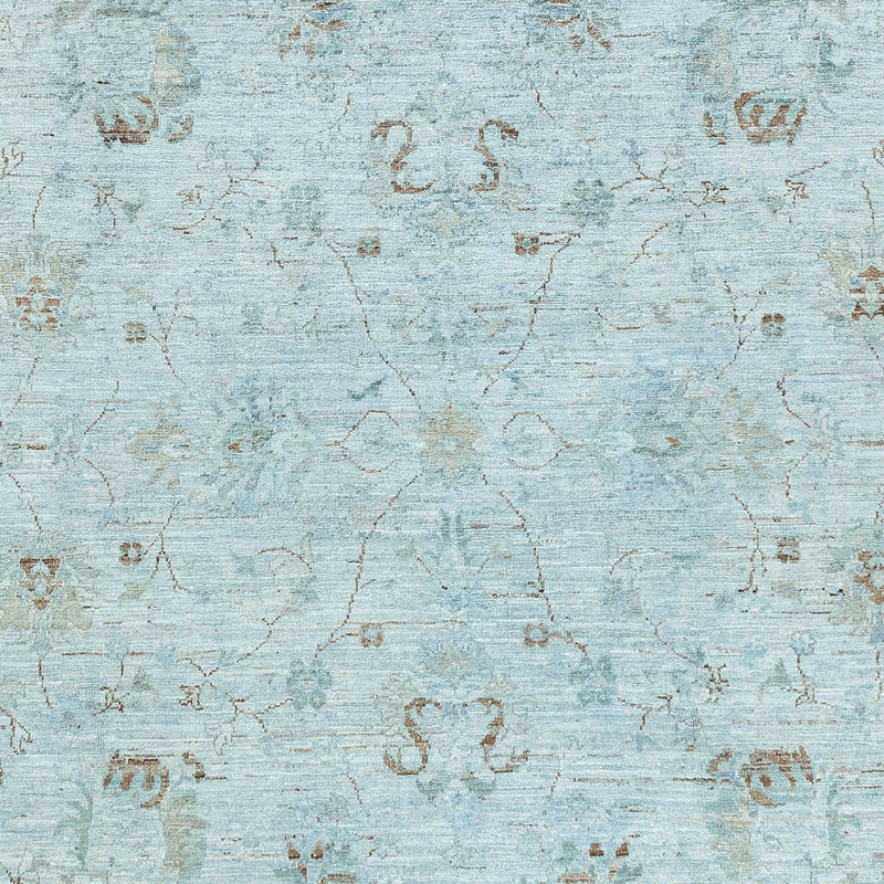 Tappeto Ziegler - Moderno - Vintage/Tinto di moda - 300 x 202 cm - blu chiaro