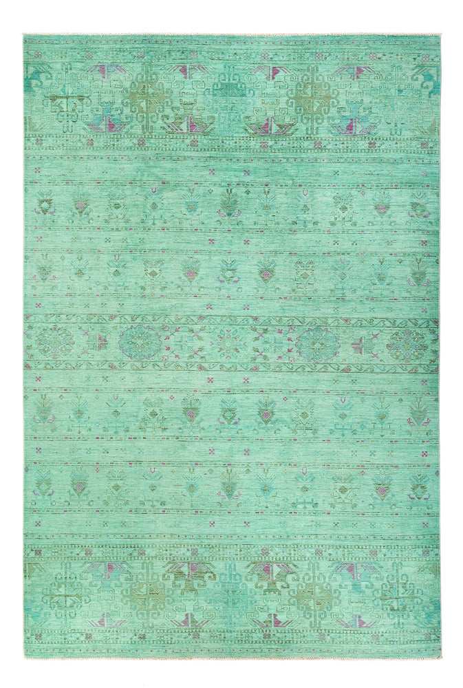 Tappeto Ziegler - Moderno - Vintage/Tinto di moda - 308 x 206 cm - verde chiaro