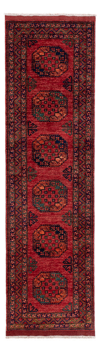 Tappeto corsia Tappeto afgano - Kunduz - 300 x 83 cm - rosso