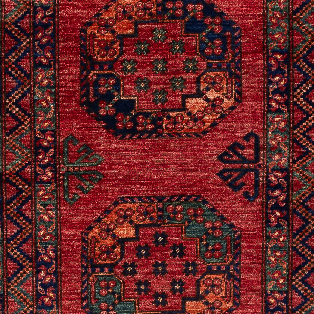 Tappeto corsia Tappeto afgano - Kunduz - 300 x 83 cm - rosso