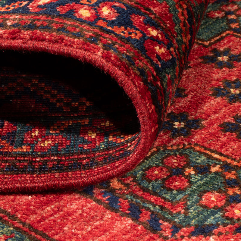 Tappeto corsia Tappeto afgano - Kunduz - 300 x 83 cm - rosso