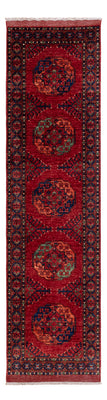 Tappeto corsia Tappeto afgano - Kunduz - 305 x 82 cm - rosso