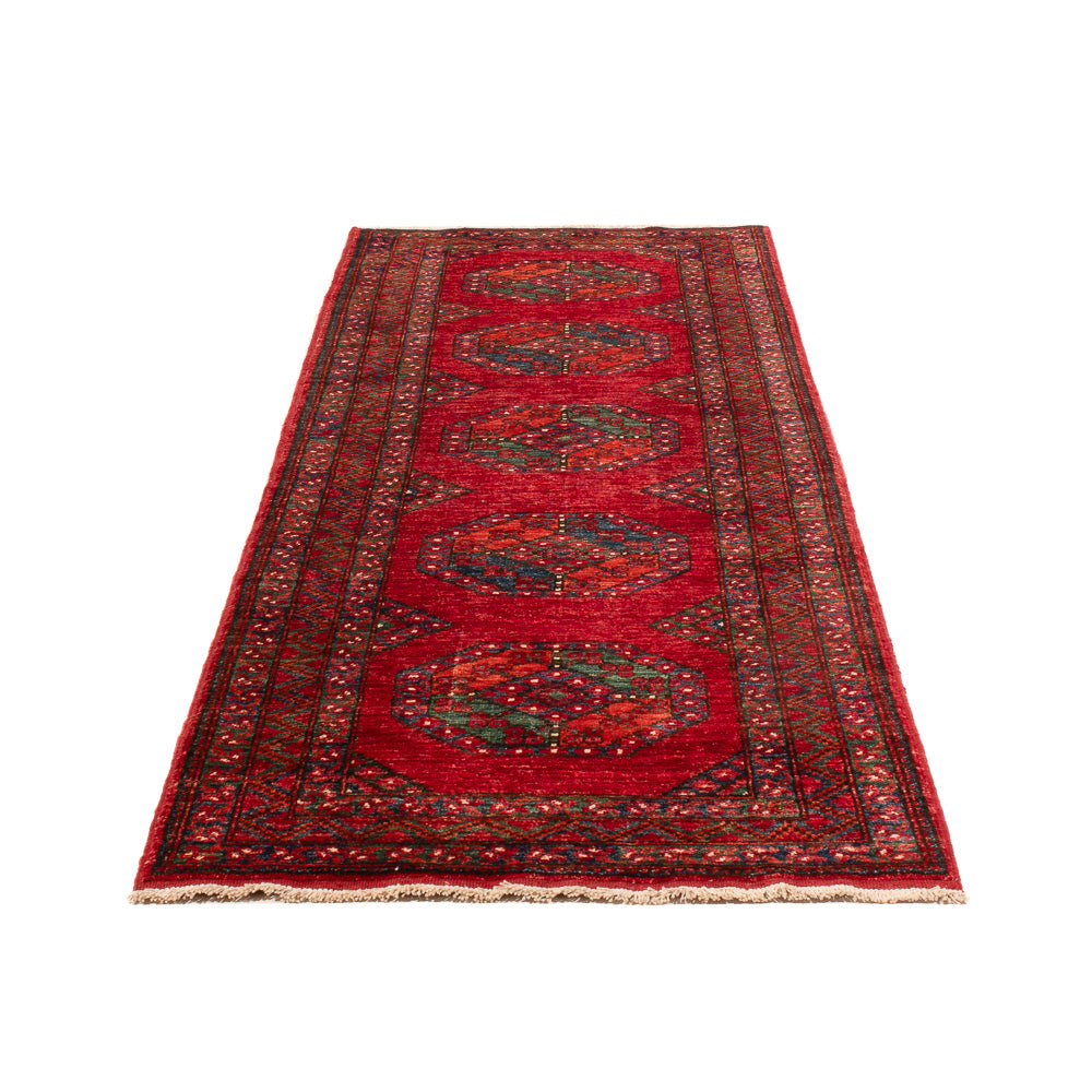 Tappeto corsia Tappeto afgano - Kunduz - 291 x 87 cm - rosso