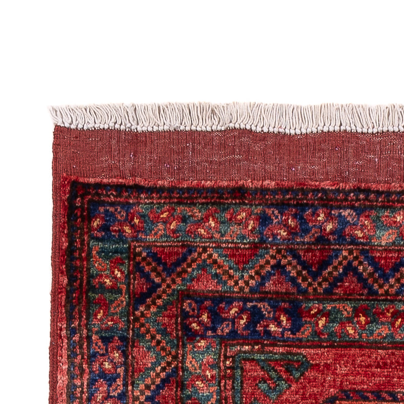 Tappeto corsia Tappeto afgano - Kunduz - 260 x 83 cm - rosso