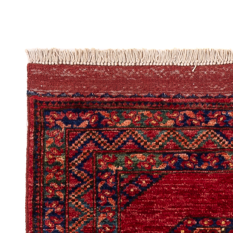 Tappeto corsia Tappeto afgano - Kunduz - 237 x 83 cm - rosso