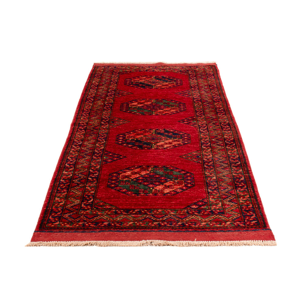 Tappeto corsia Tappeto afgano - Kunduz - 237 x 83 cm - rosso