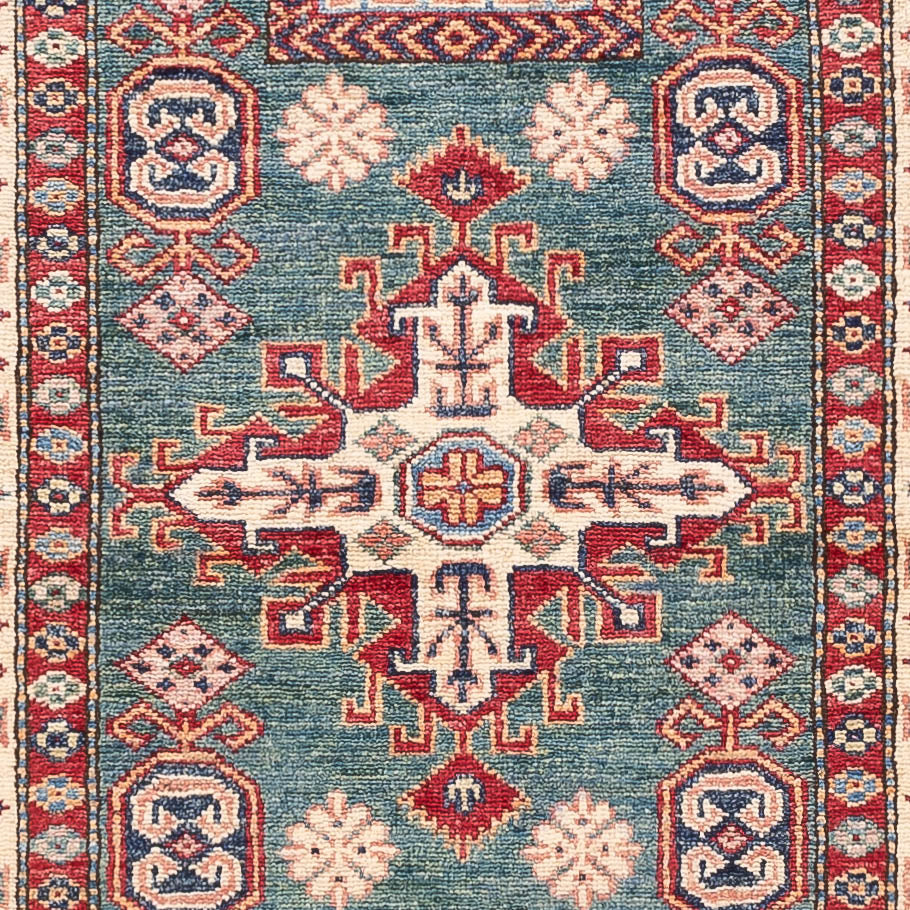 Tappeto corsia Tappeto Ziegler - Kazak - 253 x 79 cm - verde scuro