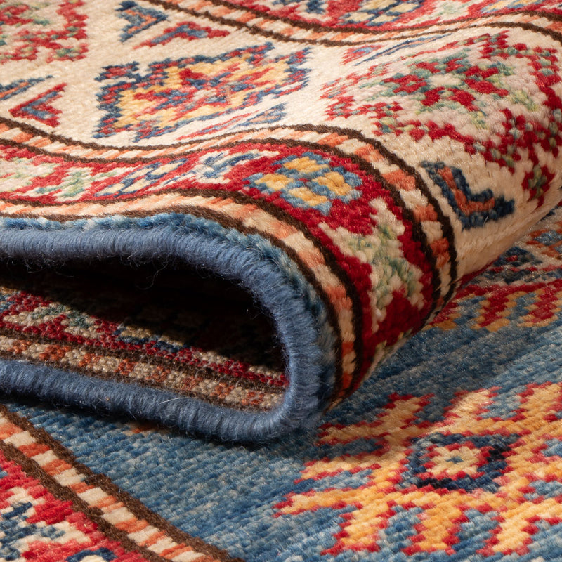 Tappeto corsia Tappeto Ziegler - Kazak - 254 x 77 cm - blu