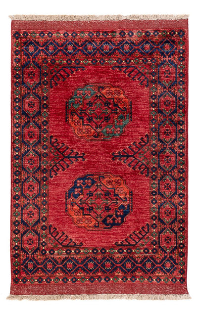 Tappeto afgano 101x151cm - Tappeto orientale - rosso