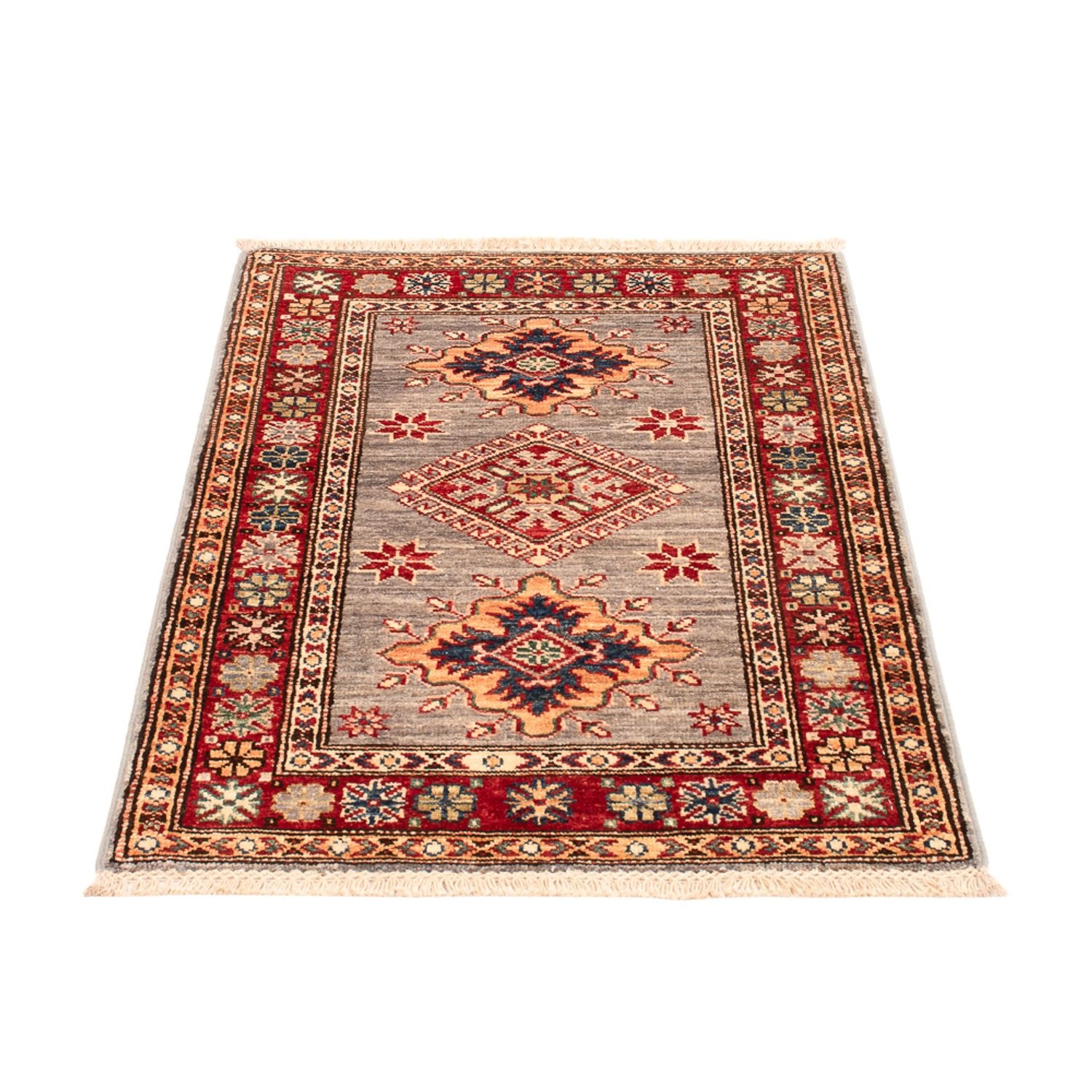 Tappeto Ziegler - Kazak - Reale - 92 x 61 cm - grigio chiaro