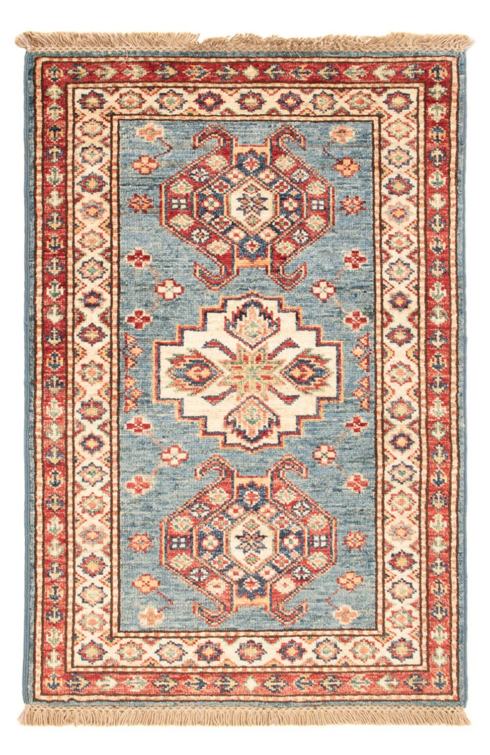 Tappeto Ziegler - Kazak - Reale - 90 x 60 cm - blu chiaro