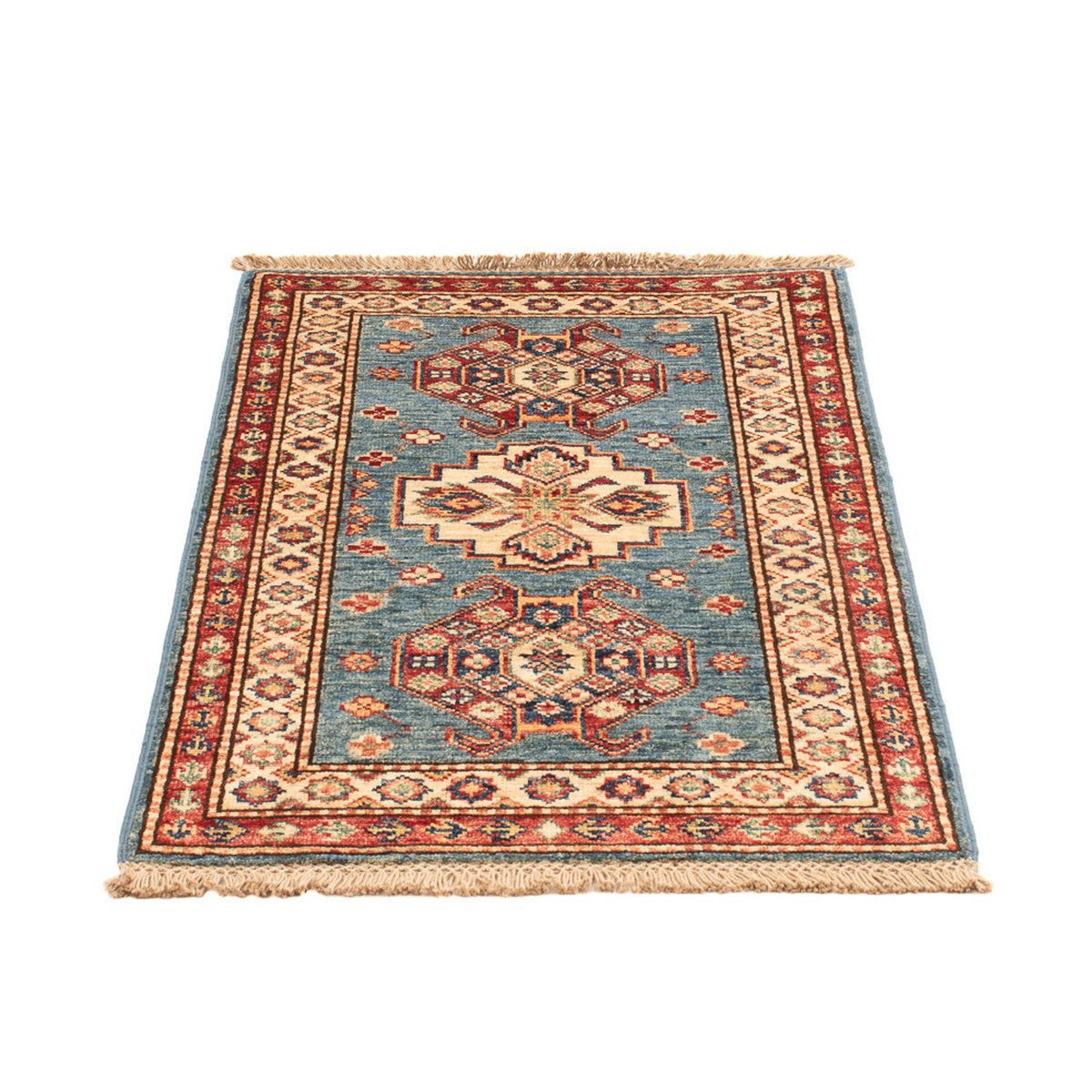 Tappeto Ziegler - Kazak - Reale - 90 x 60 cm - blu chiaro