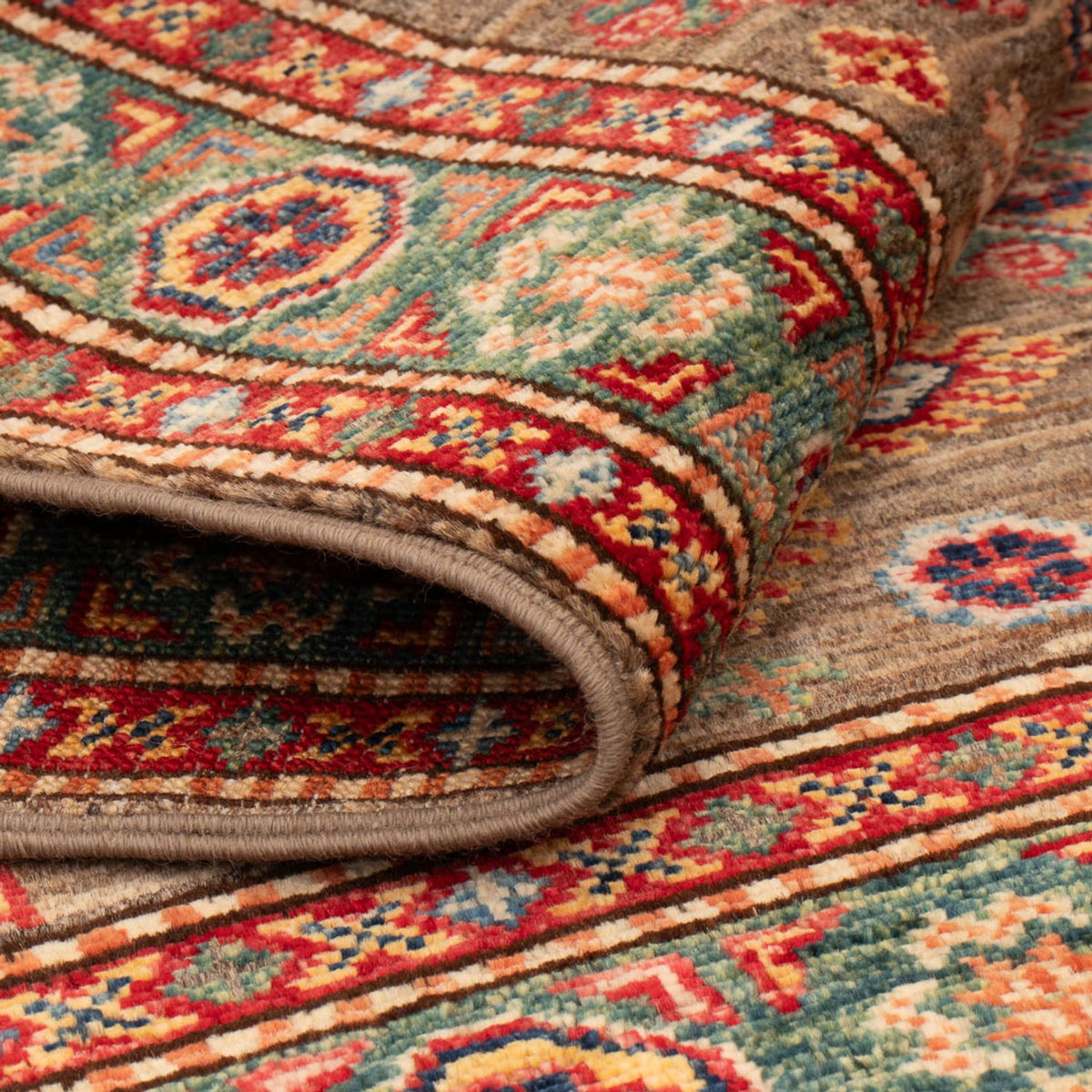 Tappeto Ziegler - Kazak - Reale - 120 x 77 cm - marrone scuro