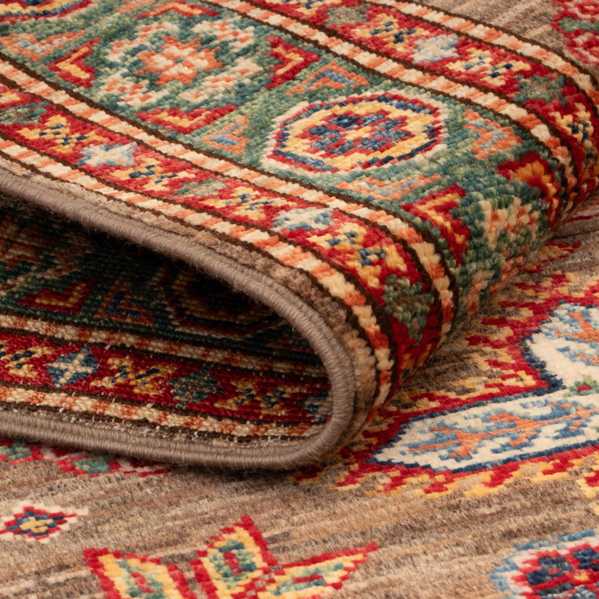 Tappeto Ziegler - Kazak - Reale - 120 x 76 cm - marrone scuro