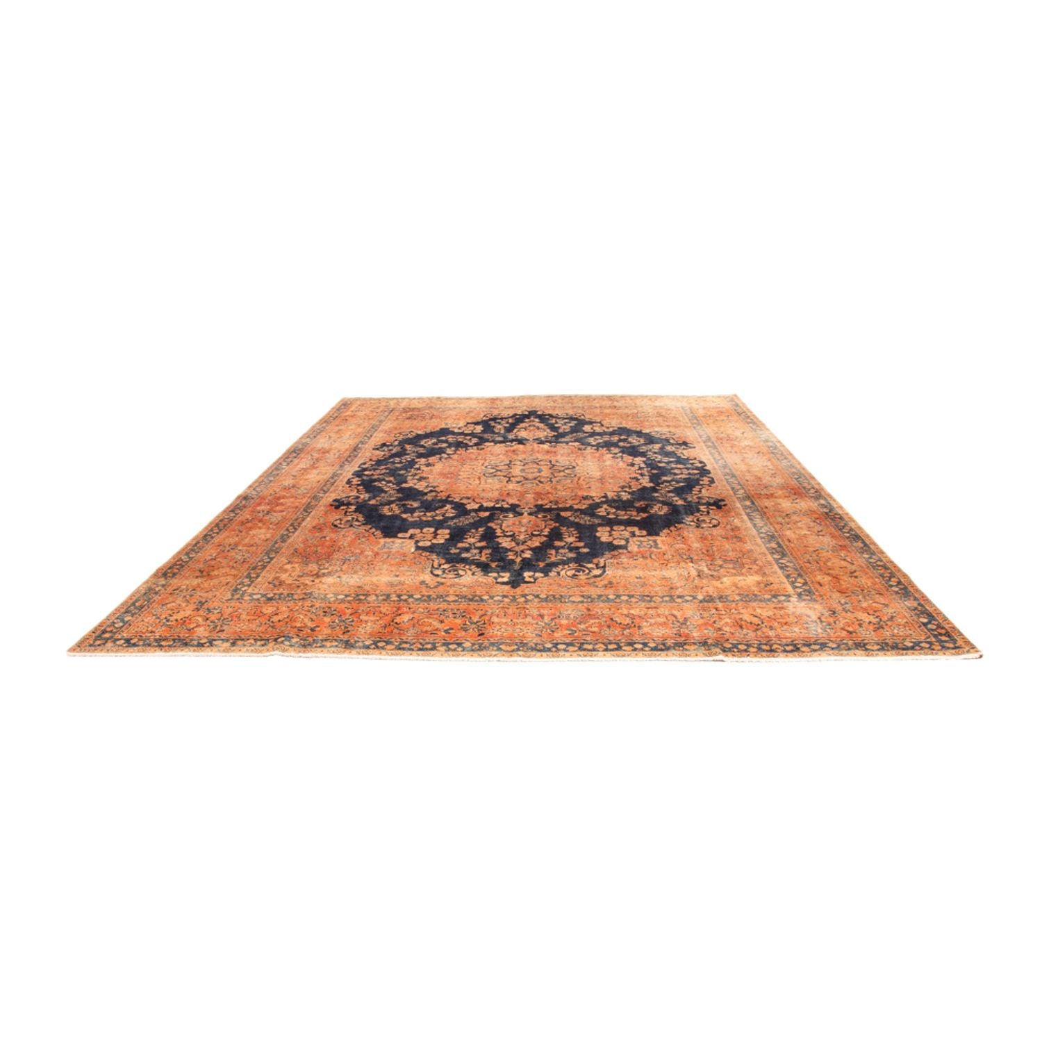 Tappeto vintage - 387 x 286 cm - blu scuro