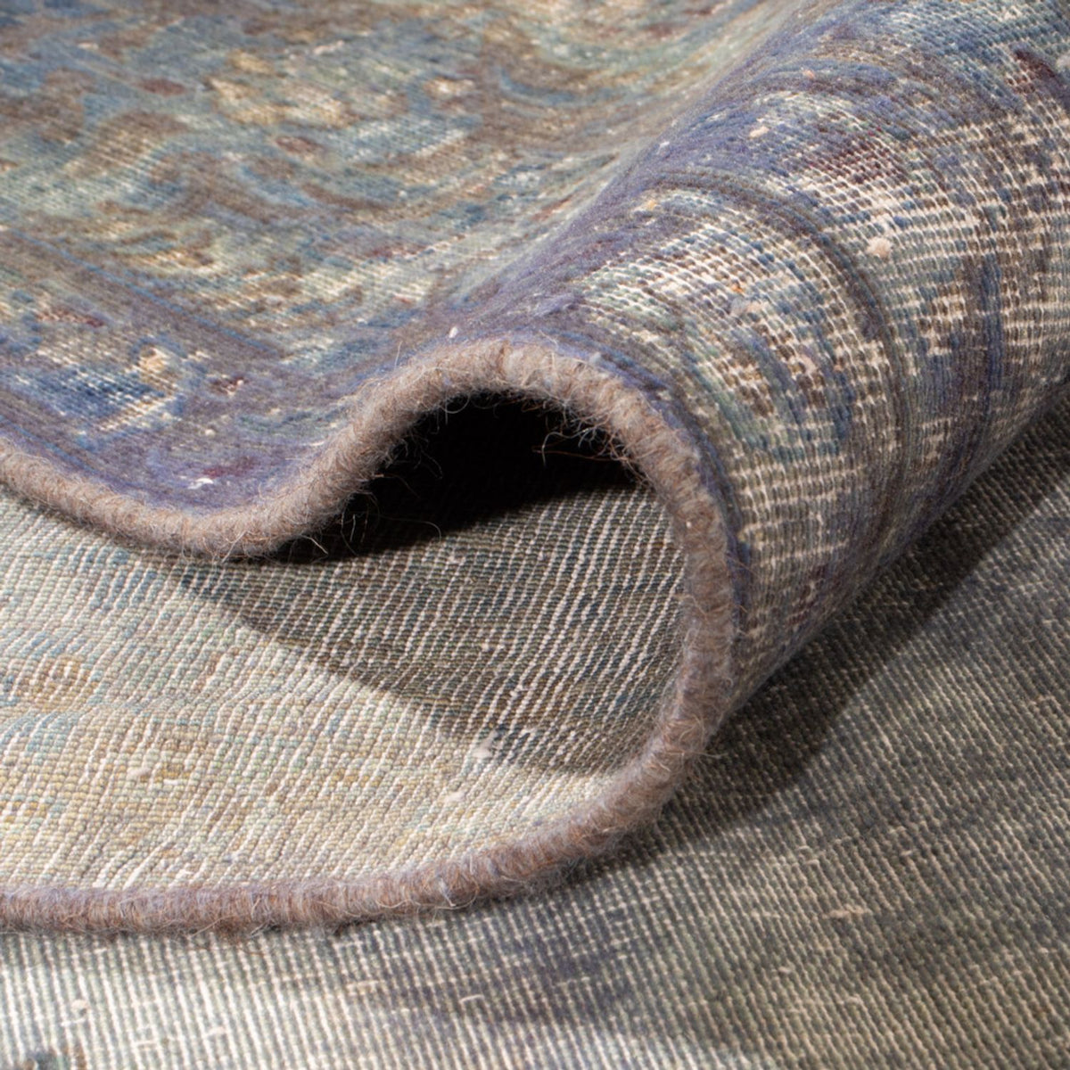 Tappeto vintage - 355 x 266 cm - blu scuro