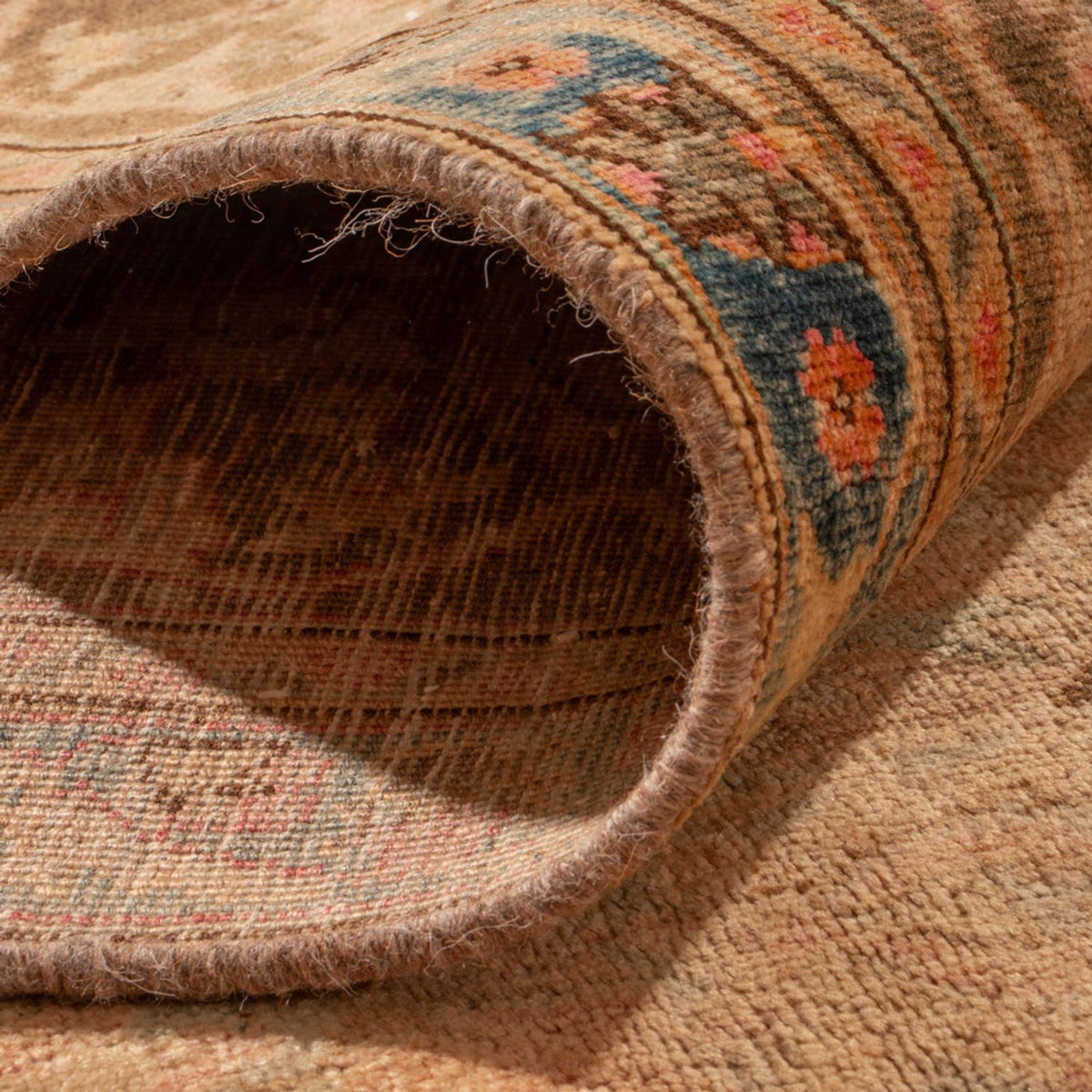 Tappeto vintage - 368 x 281 cm - beige scuro