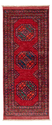 Tappeto corsia Tappeto afgano - 220 x 87 cm - rosso