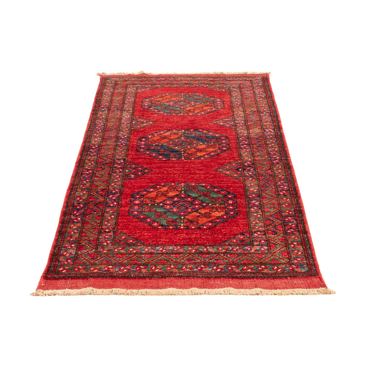 Tappeto corsia Tappeto afgano - 220 x 87 cm - rosso