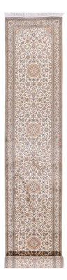 Tappeto corsia Tappeto di seta - Seta del Kashmir - 480 x 79 cm - beige scuro