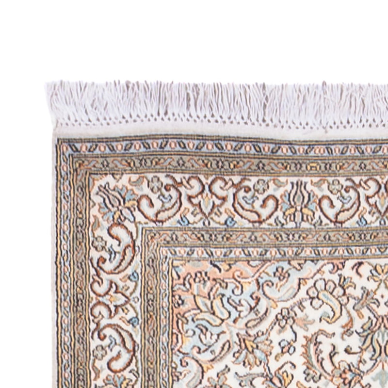 Tappeto corsia Tappeto di seta - Seta del Kashmir - 480 x 79 cm - beige scuro