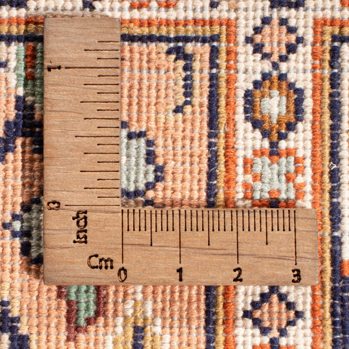 Tappeto corsia Tappeto di seta - Seta del Kashmir - 452 x 97 cm - crema