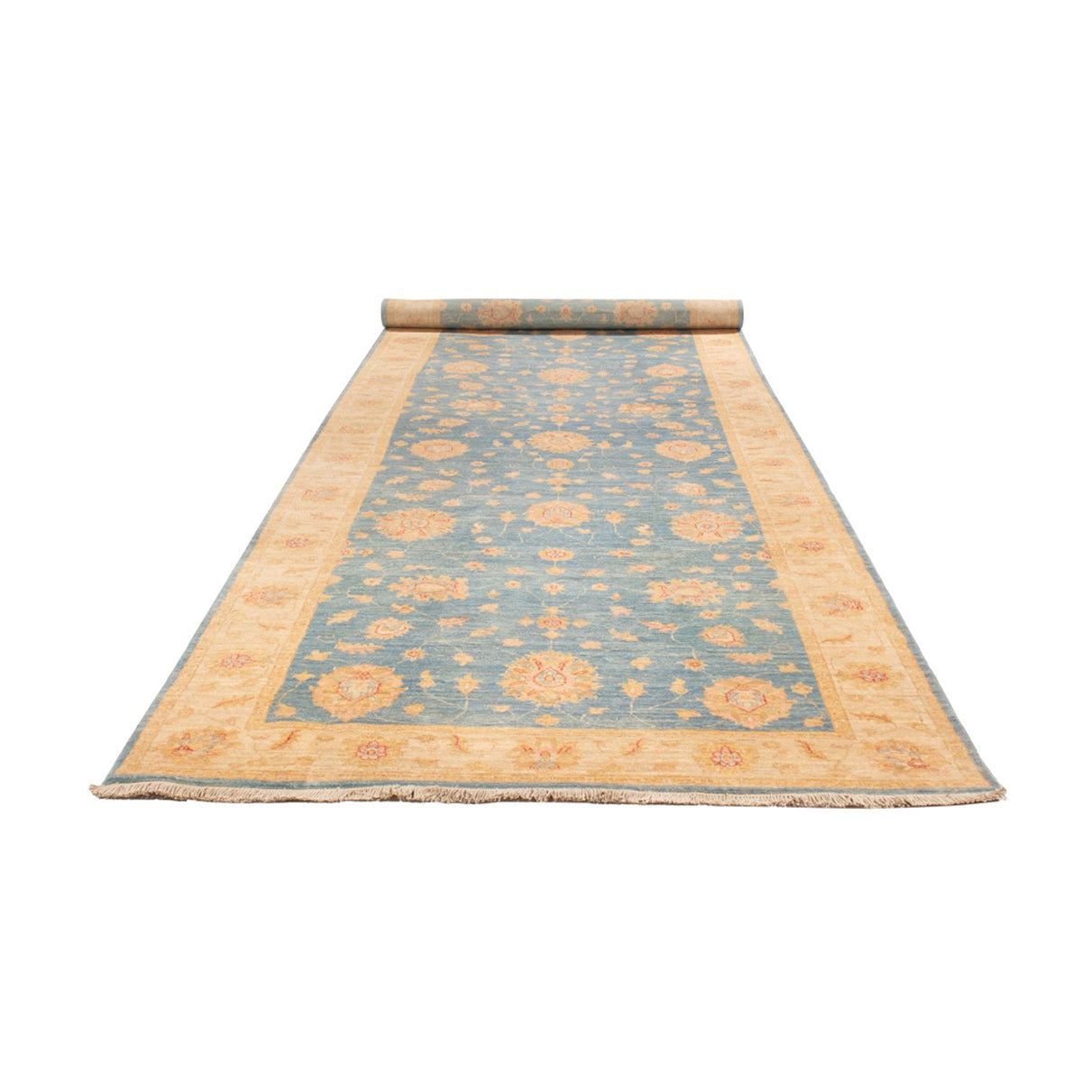 Tappeto corsia Tappeto Ziegler - 485 x 143 cm - blu chiaro