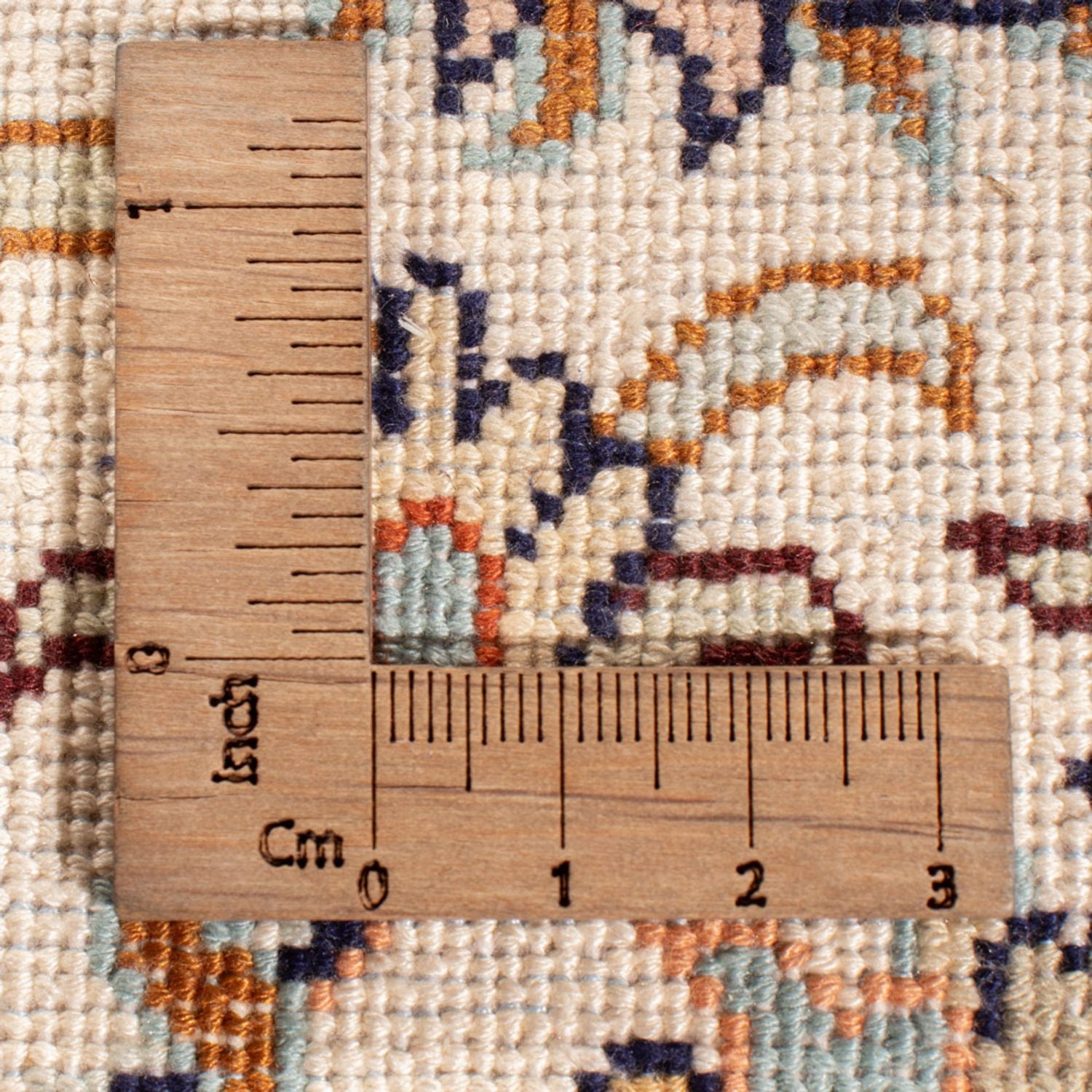 Tappeto corsia Tappeto di seta - Seta del Kashmir - 444 x 94 cm - beige