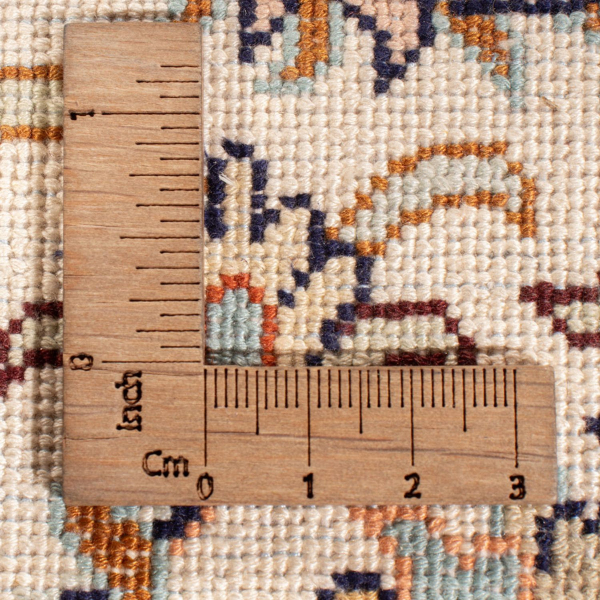 Tappeto corsia Tappeto di seta - Seta del Kashmir - 444 x 94 cm - beige