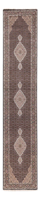 Tappeto corsia Tappeto orientale - Tabriz - 406 x 82 cm - antracite