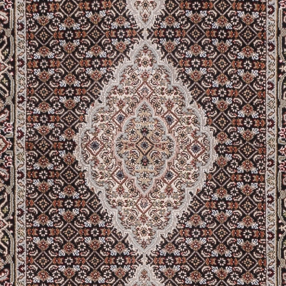 Tappeto corsia Tappeto orientale - Tabriz - 406 x 82 cm - antracite
