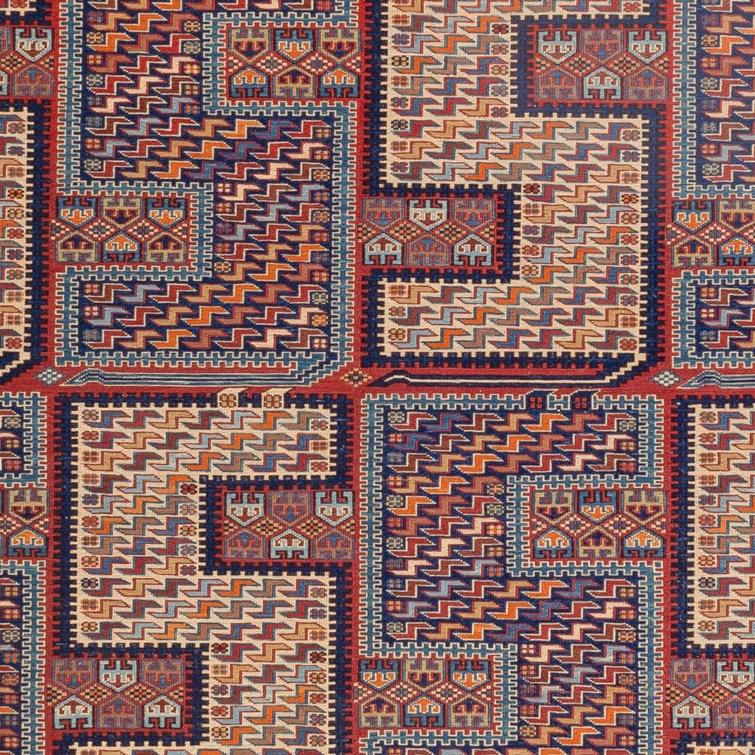 Tappeto Kelim - Orientale - Soumak - 217 x 157 cm - multicolore